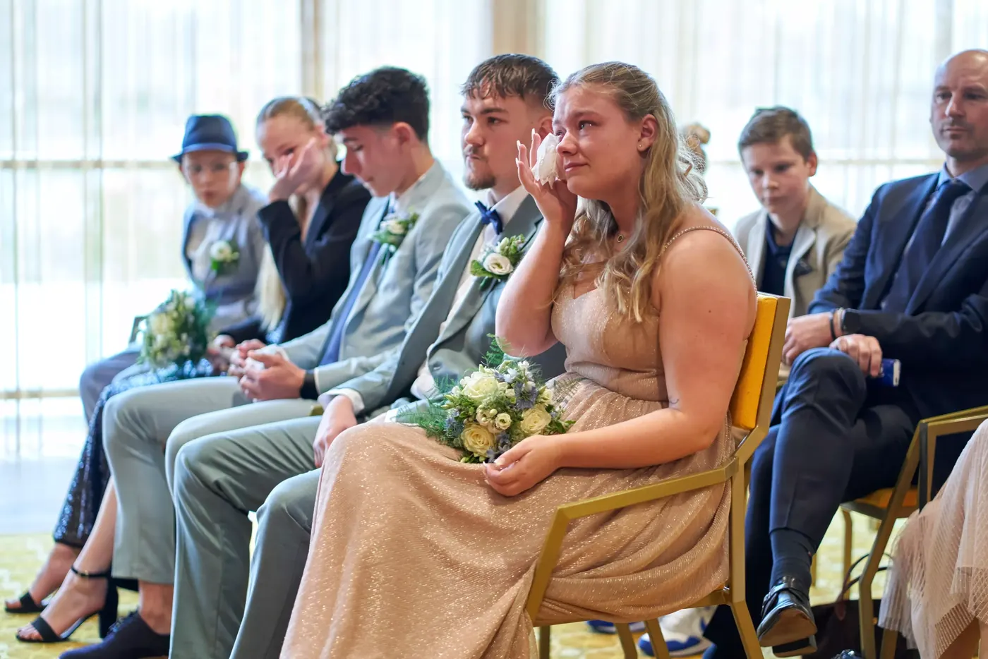 Ontroering tijdens de trouwceremonie