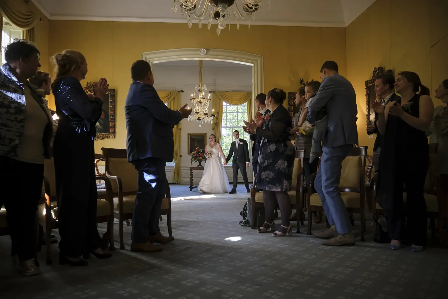 Beeld uit een trouwvideo van Ksenia